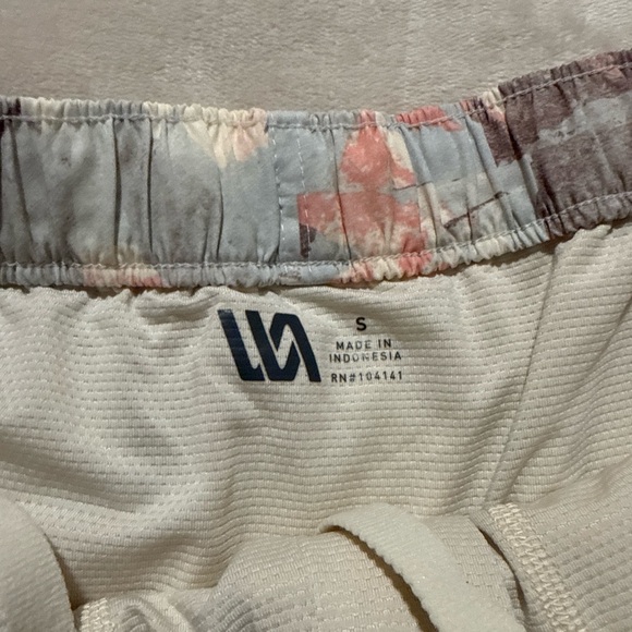 Fila Floral Waistband Athletic Shorts - Cream & Pastel Floral - Picture 5 of 5